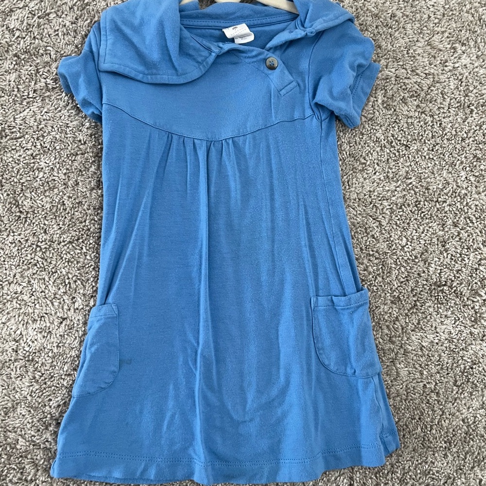 Kate Quinn Blue Collared Dress 18-24 months super soft
